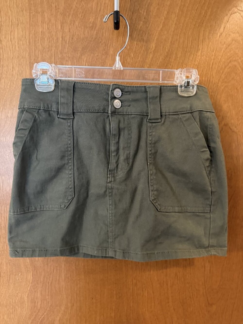 REgeneration Mini Skirt Womens  Juniors Size 3 Army Green Stretch Pockets Casual